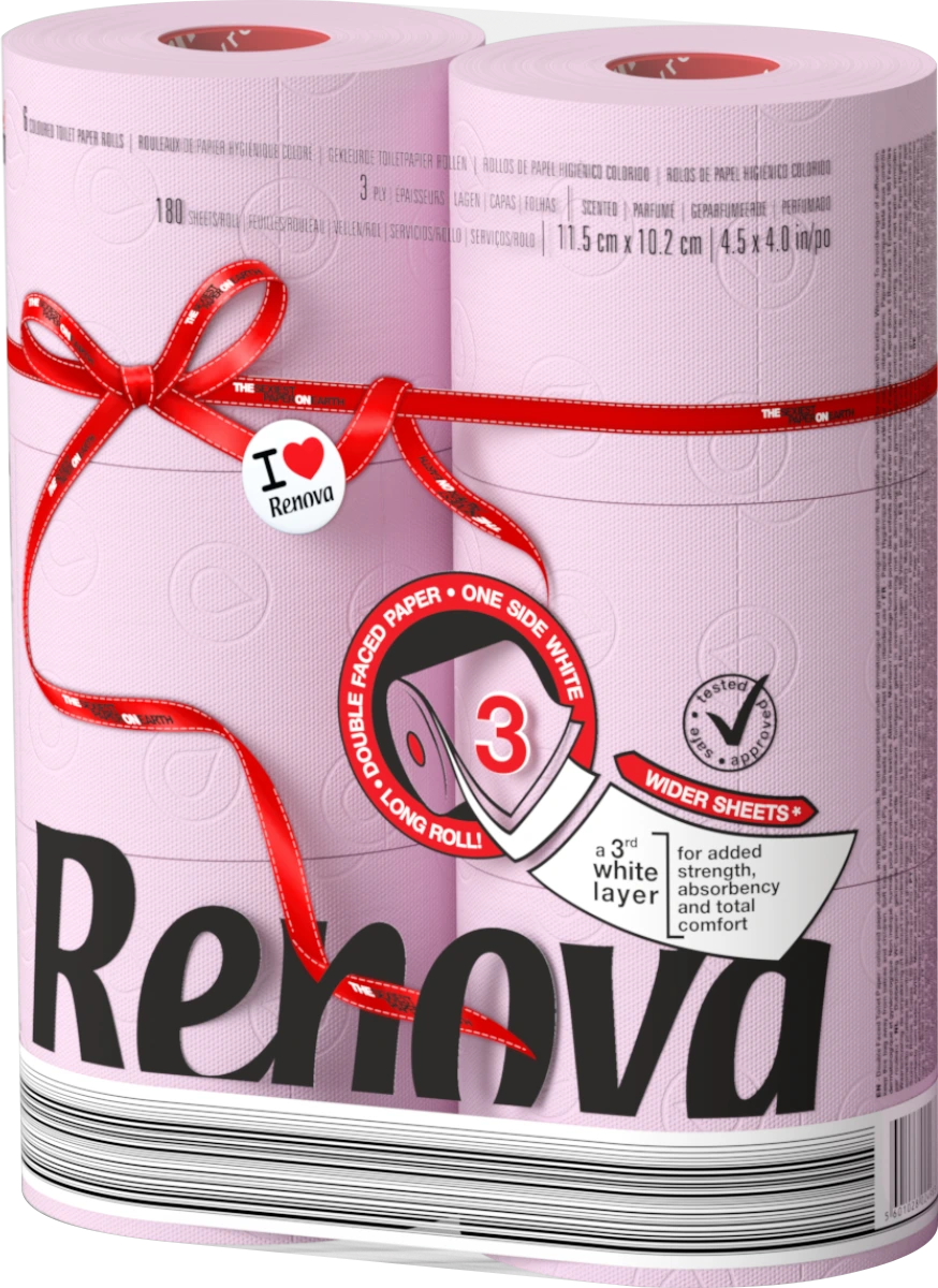 Papel higienico Renova Rosa x 6 