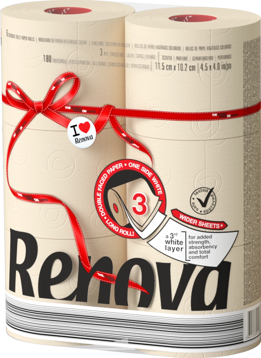Papel higienico Renova Beige x 6
