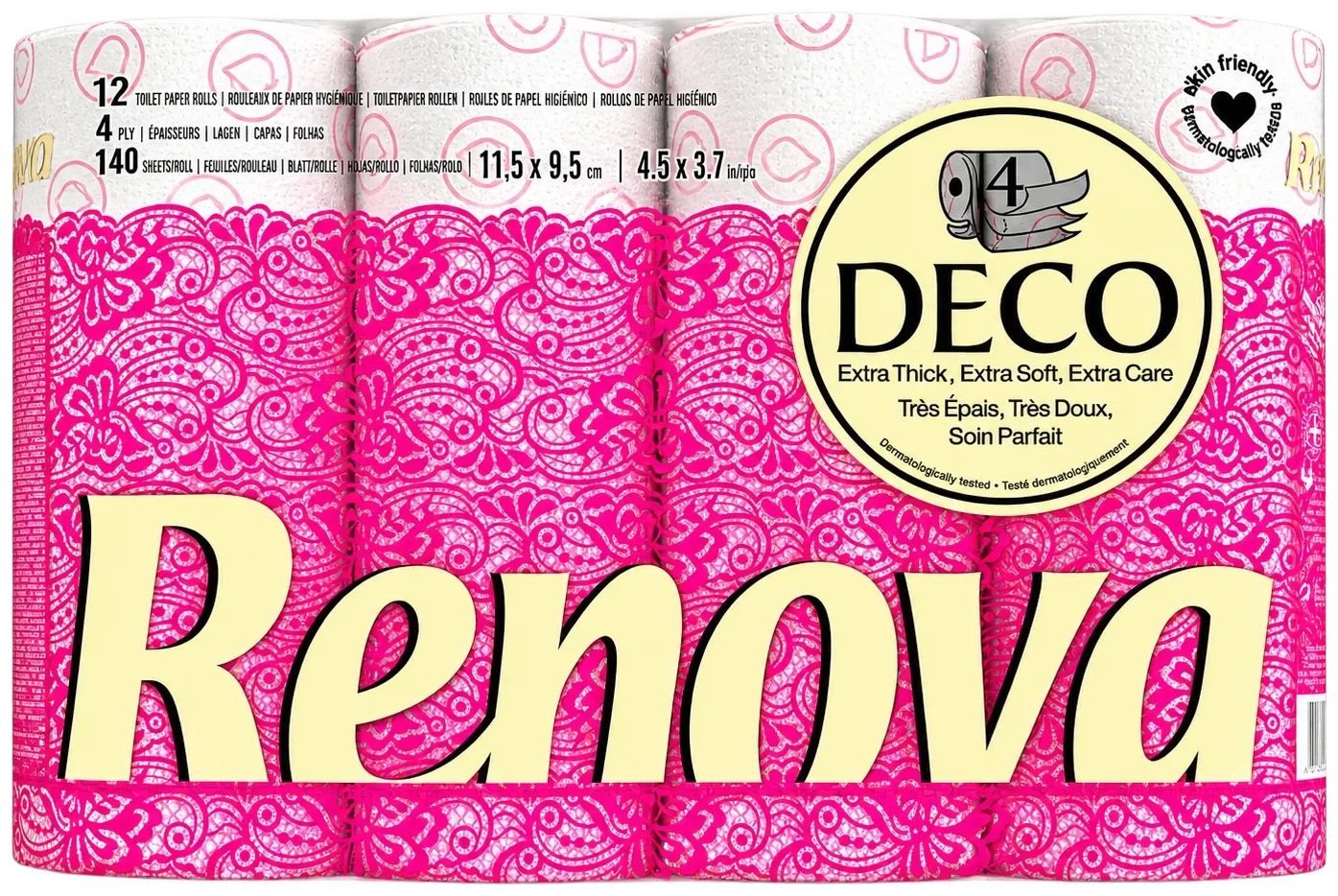 Papel Higiénico Decorado y perfumado - Cuádruple capa - 12R