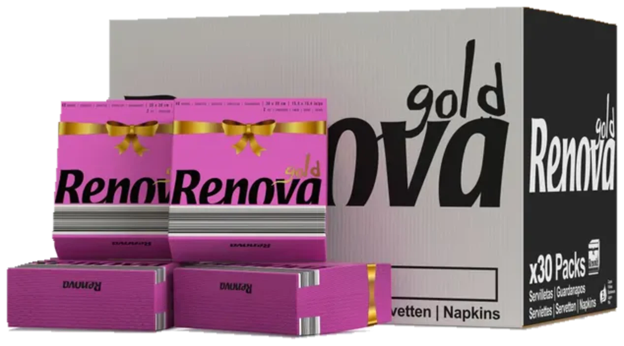 Servilletas GOLD - Doble capa - 30 Paquetes Fucsia