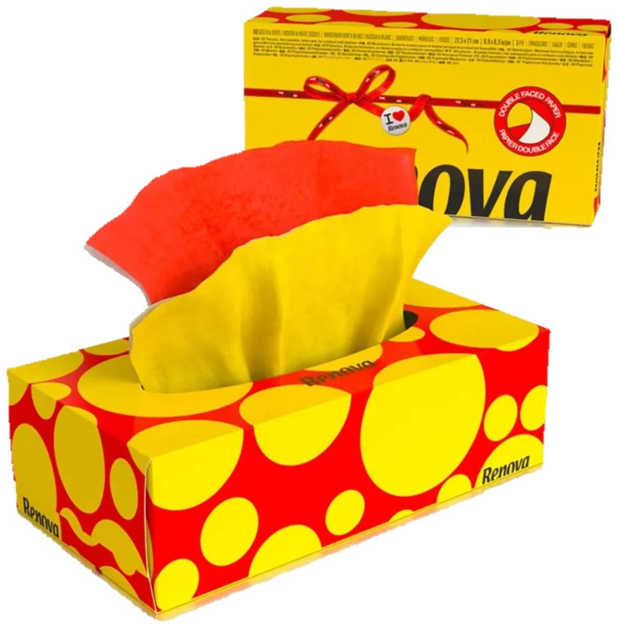 Pañuelos Faciales Red Label - 80 pañuelos - Rojo y Amarillo