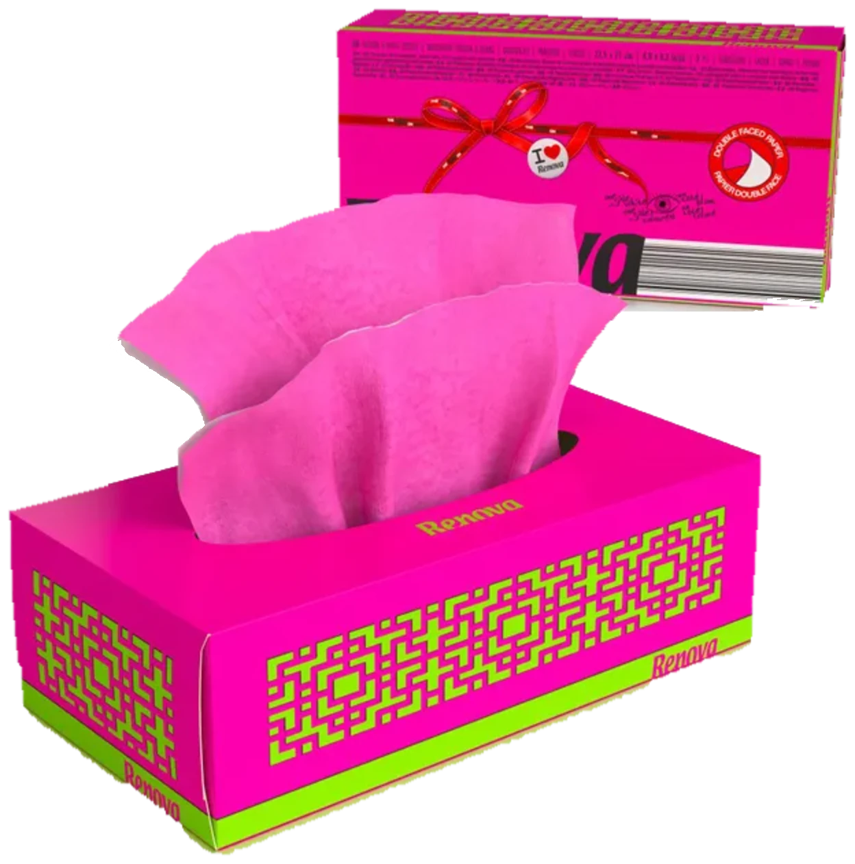 Pañuelos Faciales Red Label - 80 pañuelos - Fucsia