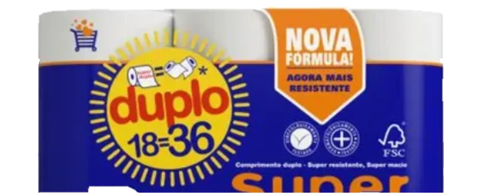 Papel Higiénico Super Doble - Pack 18=36 rollos