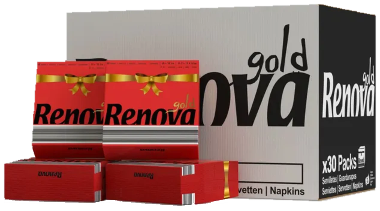 Servilletas GOLD - Doble capa - 30 Paquetes Rojo