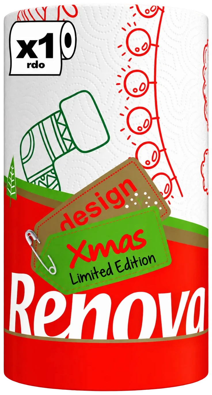 Rollo de Cocina DESIGN NAVIDAD XXL - Doble capa - 1R