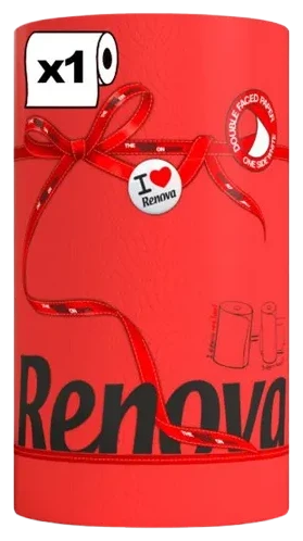 Rollo de cocina Red Label - Doble hoja Rojo