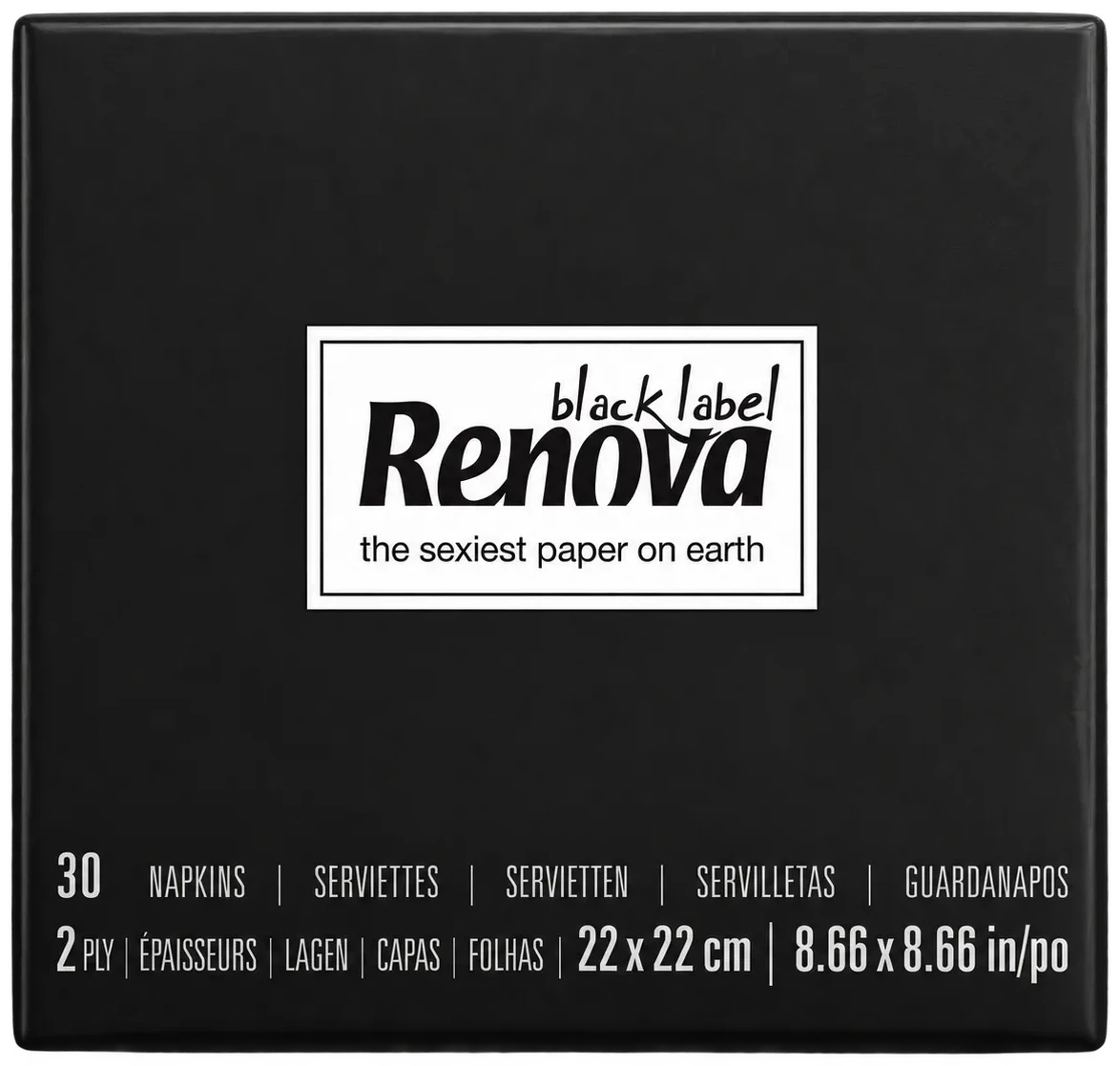 Servilletas Cocktail Black Label - Doble capa - 30 unidades - NEGRO
