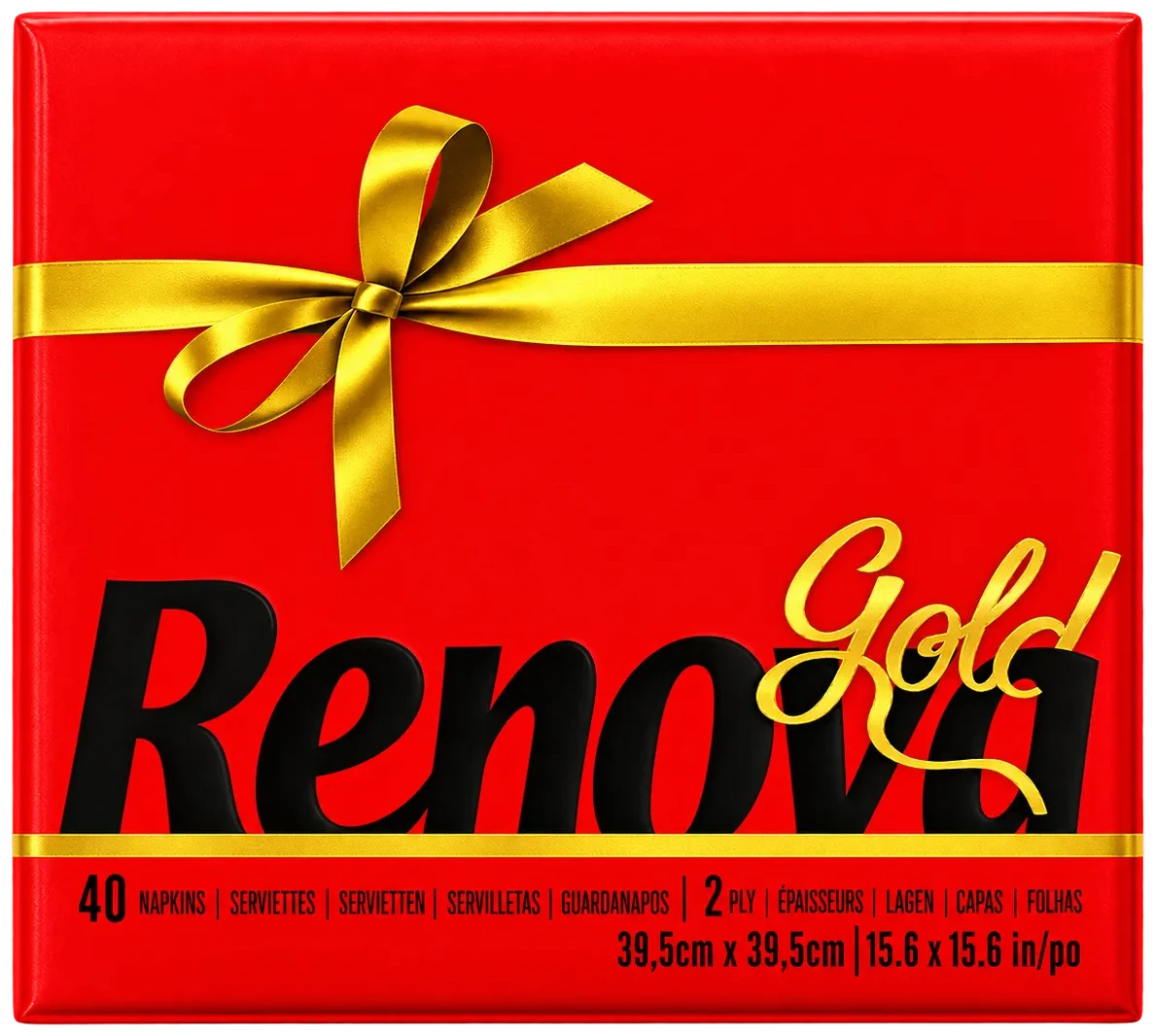 Servilletas GOLD ROJO - Pack de 40 unidades
