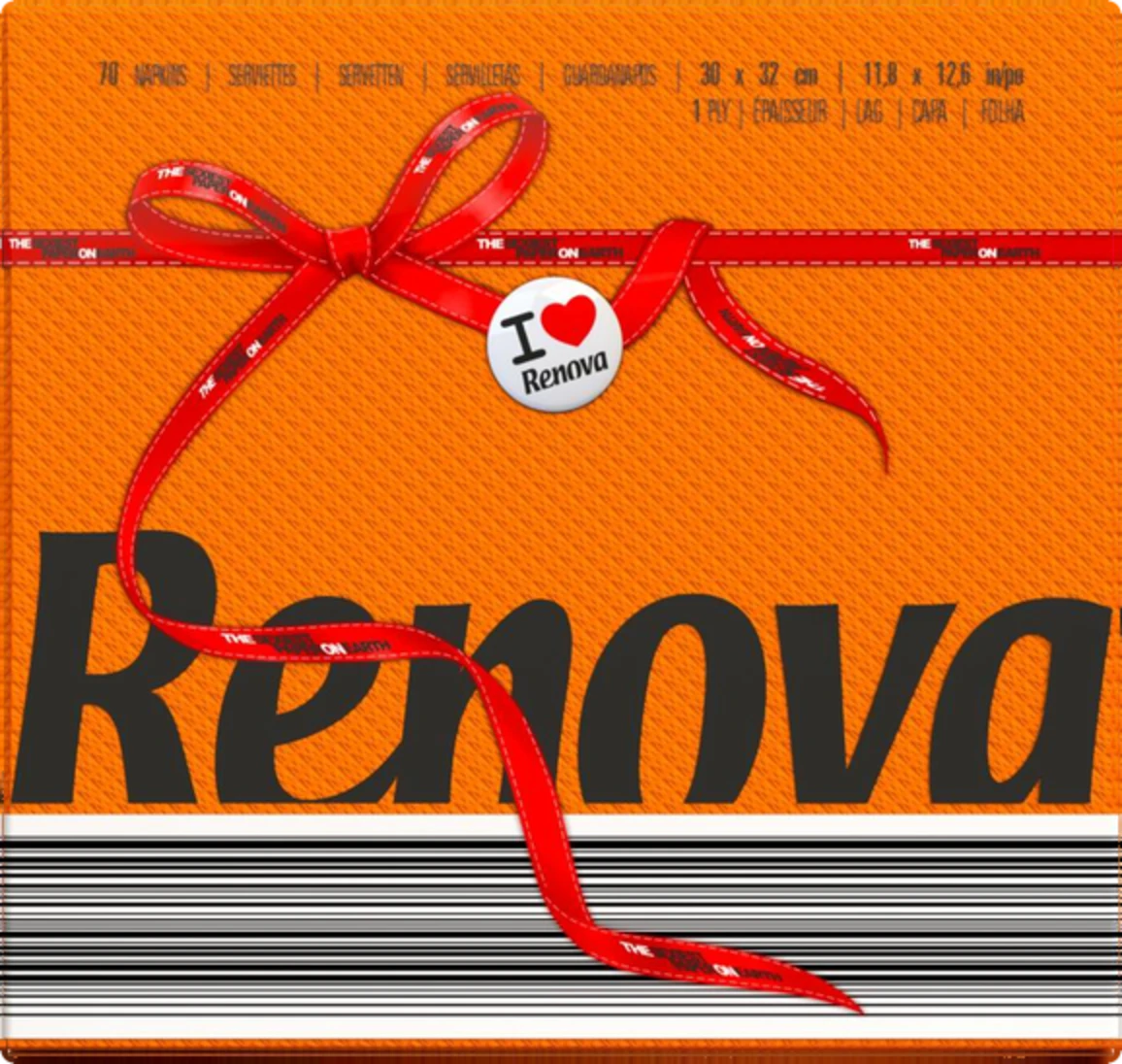Servilletas de colores - 1 capa Naranja