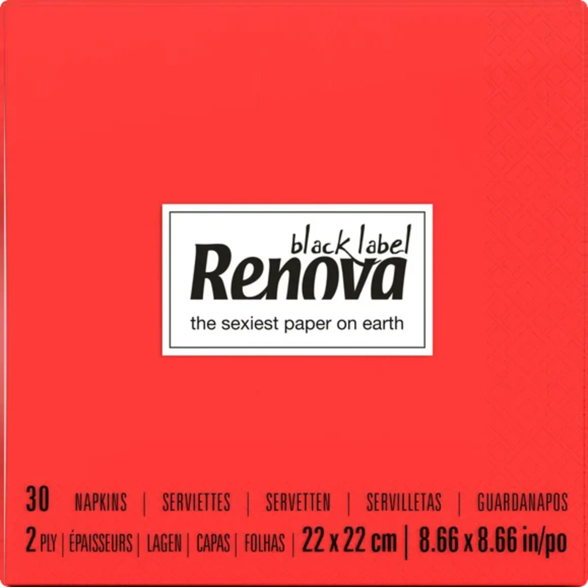 Servilletas Cocktail Black Label - Doble capa - 30 unidades Rojo