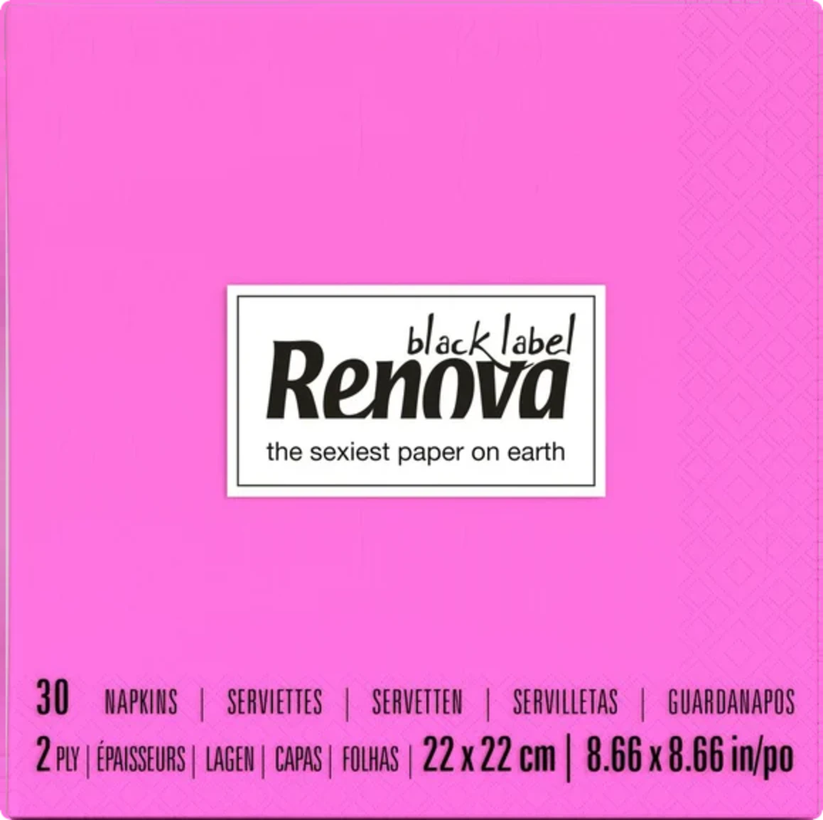 Servilletas Cocktail Black Label - Doble capa - 30 unidades Fucsia