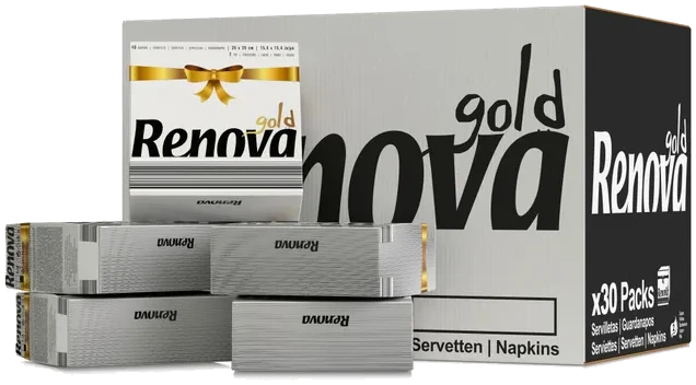 Servilletas GOLD - Doble capa - 30 Paquetes Blanco
