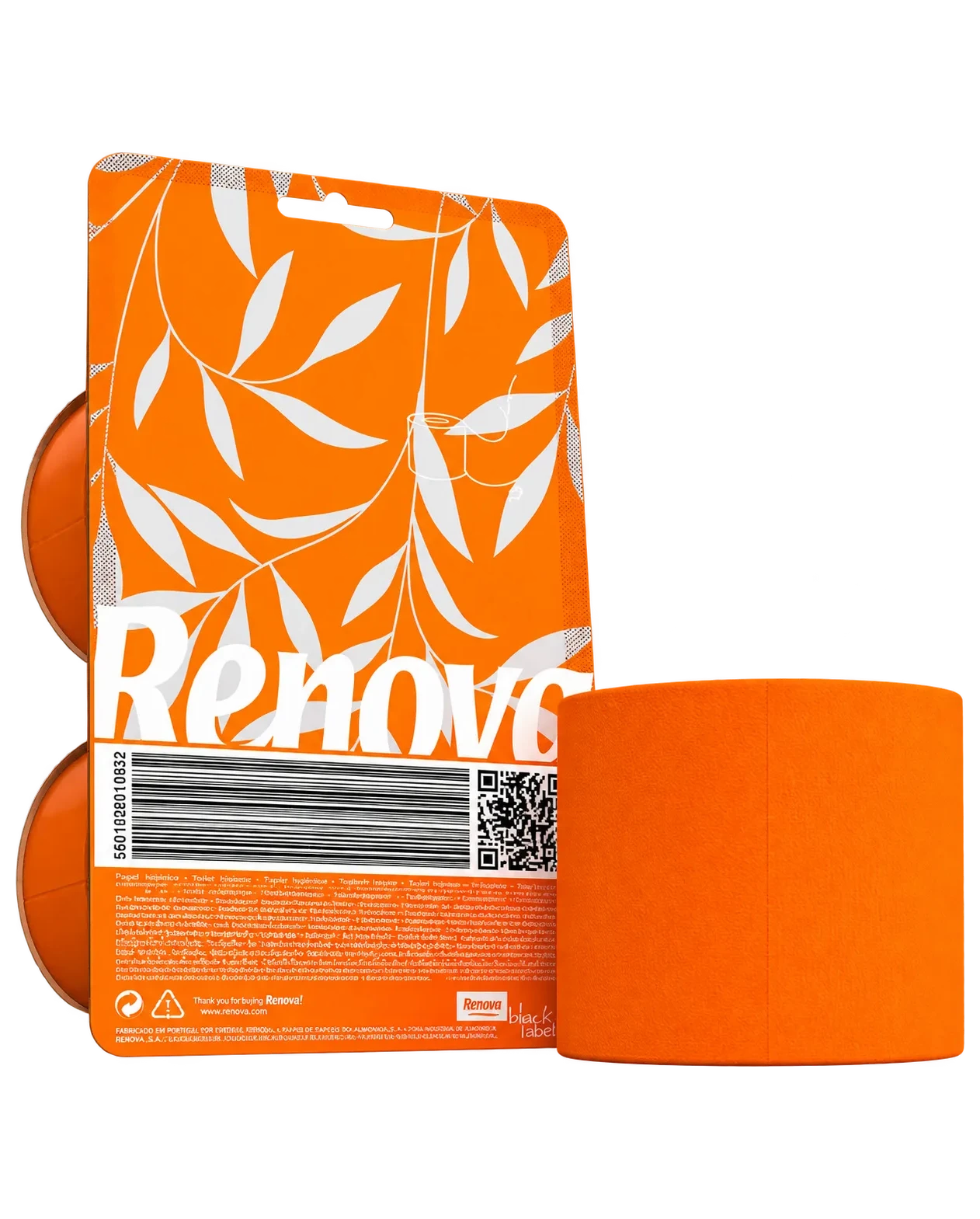 Papel higiénico Black Label - Triple hoja - Pack de 2 rollos Naranja