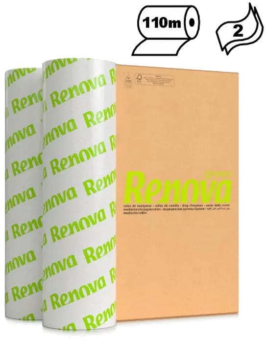 Rollo de camilla - Doble capa - RenovaGreen 4x110M