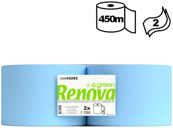 Rollos Multiusos RenovaGreen - Doble capa - AZULES