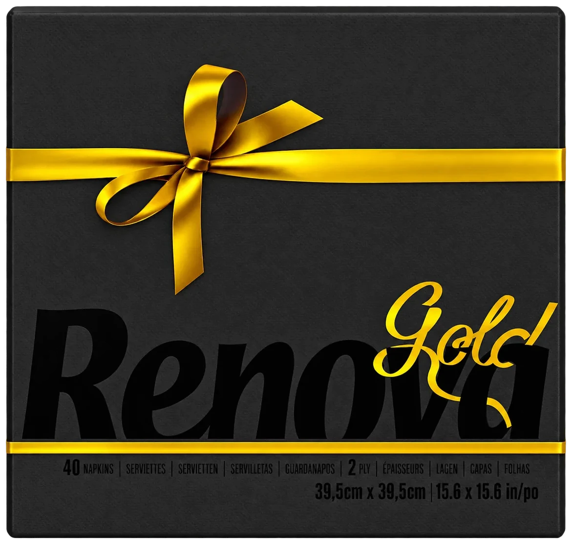 Servilletas GOLD NEGRO - Pack de 40 unidades