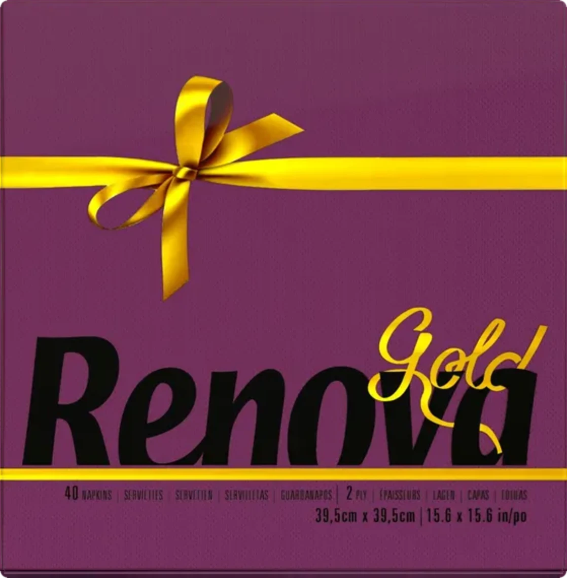 Servilletas GOLD VIOLETA - Pack de 40 unidades
