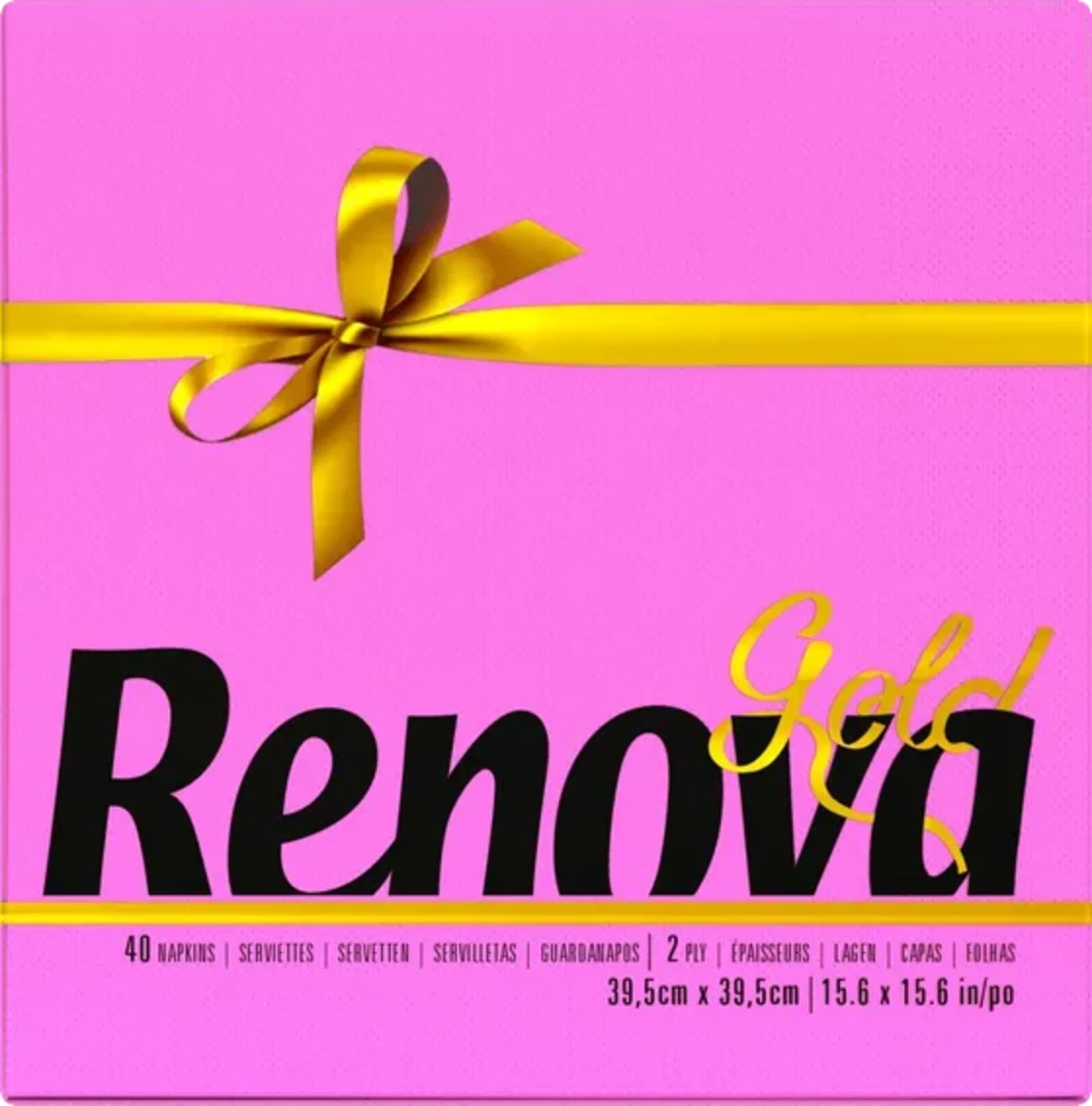 Servilletas GOLD FUCSIA - Pack de 40 unidades