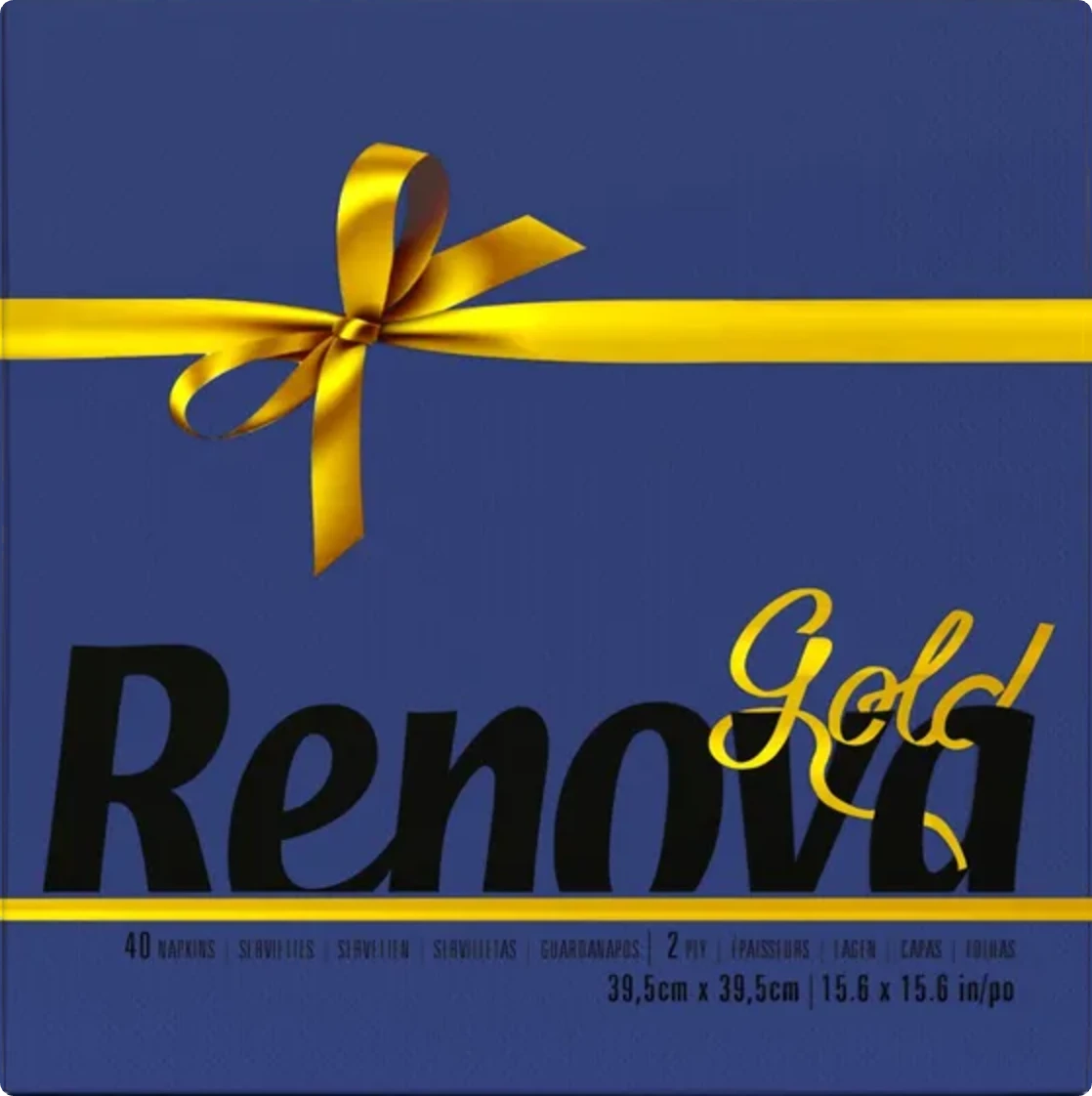 Servilletas GOLD AZUL - Pack de 40 unidades