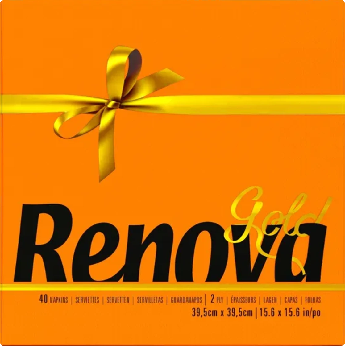Servilletas GOLD NARANJA - Pack de 40 unidades