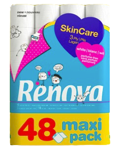 [200091803] Papel higiénico Skin Care Blanco - Triple capa - 48 rollos