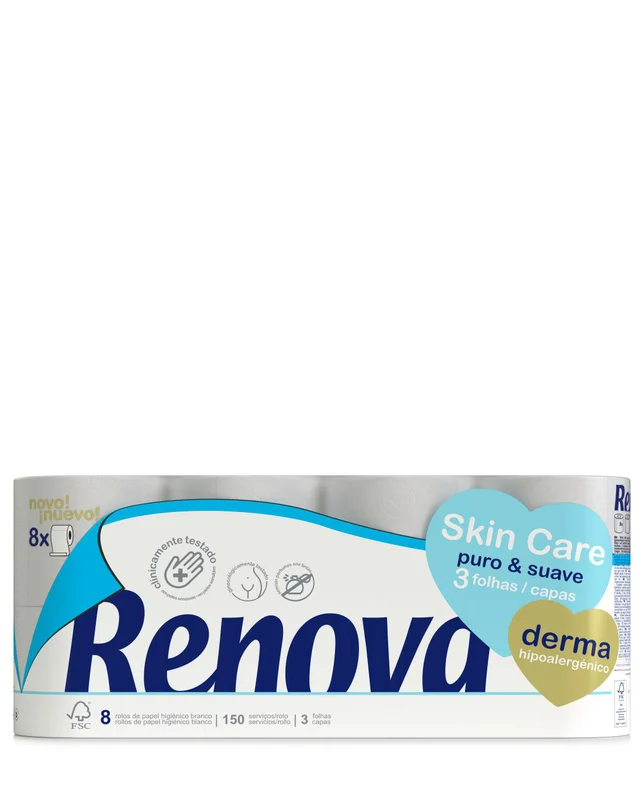 [200095606] Papel higiénico Derma Skin Care - Triple capa - 8 rollos