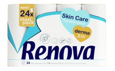 Papel higiénico Derma Skin Care - Triple capa - 24 rollos