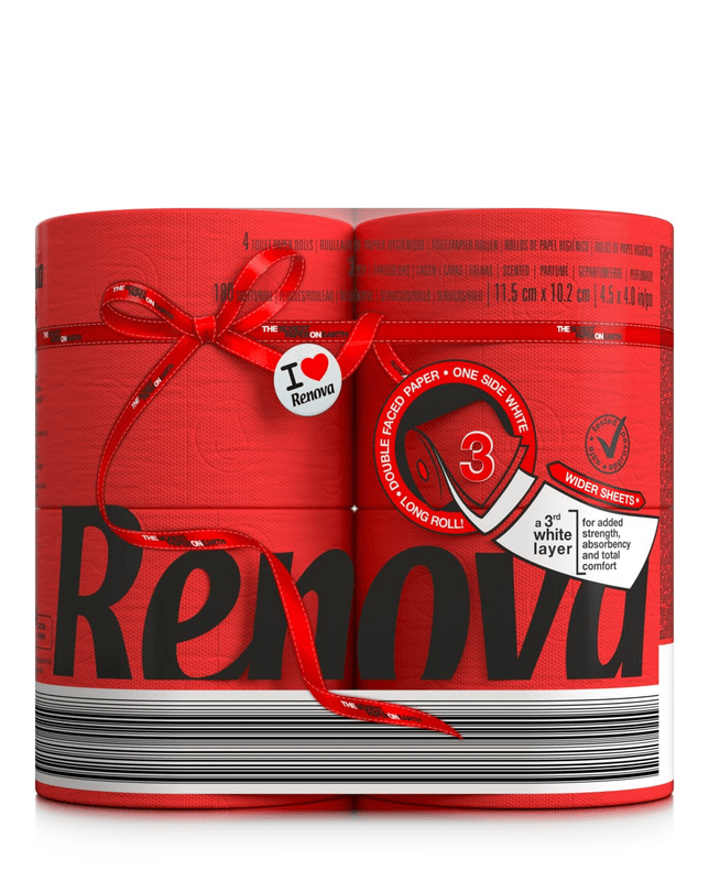 Papel higiénico Red Label Maxi - Triple Hoja - 4 rollos