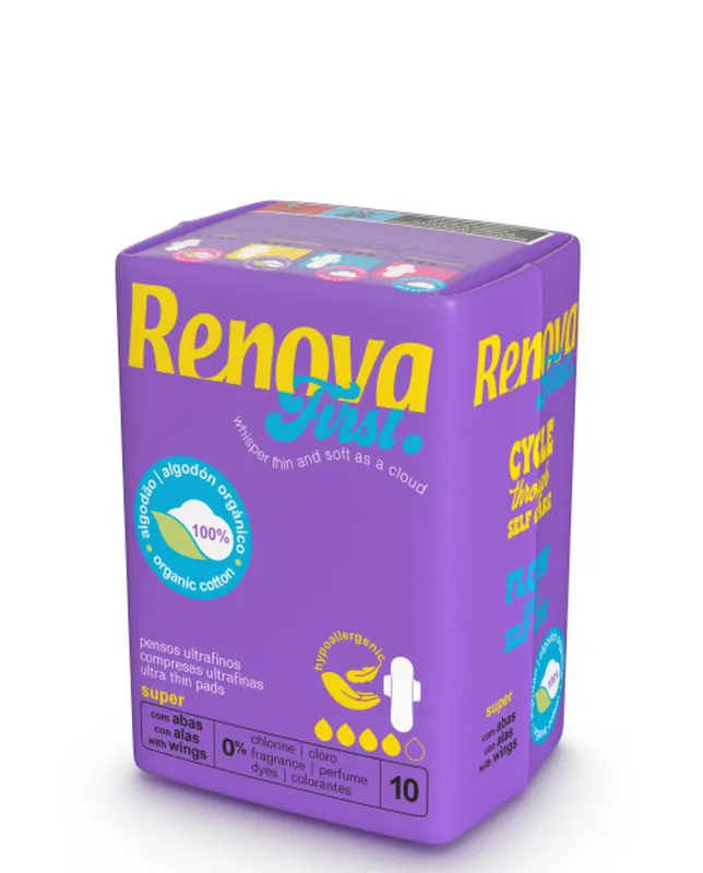 [200106865] Toallitas Renova FIRST - 100% algodón SÚPER