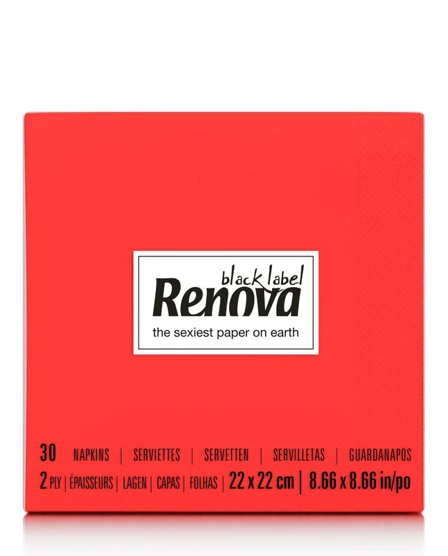 [200072788] Servilletas Cocktail Black Label - Doble capa - 30 unidades (Rojo)