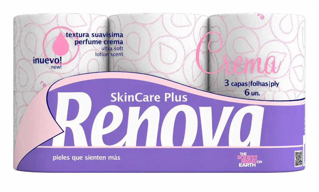 [200107928] Papel Higiénico Skin Care Crema - Triple capa - 6 rollos