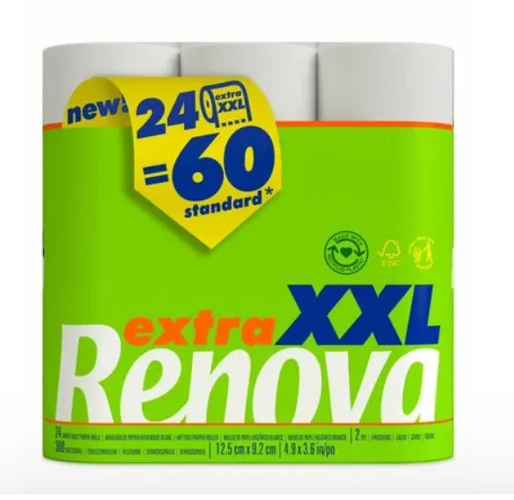 [200099681] Papel Higiénico Extra XXL Compact - Doble capa - Pack 24=60 rollos