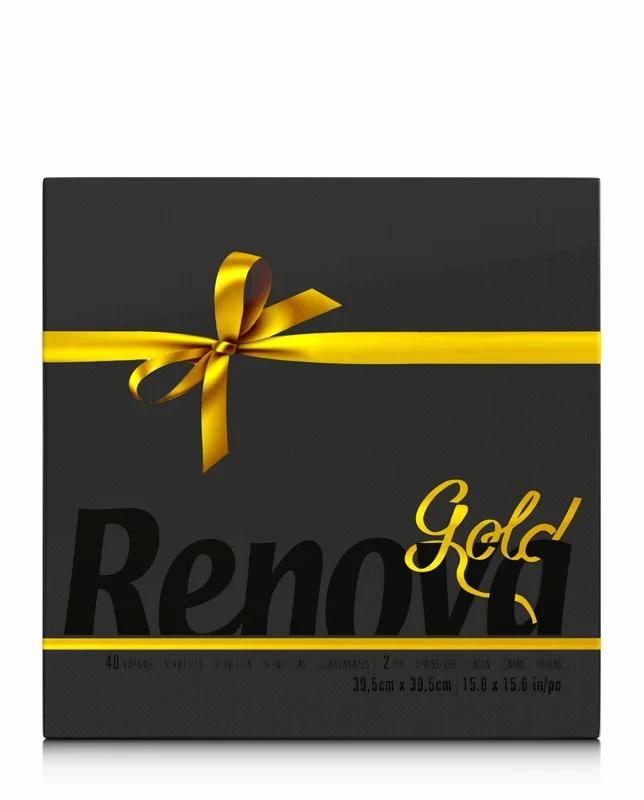 Servilletas GOLD NEGRO - Pack de 40 unidades