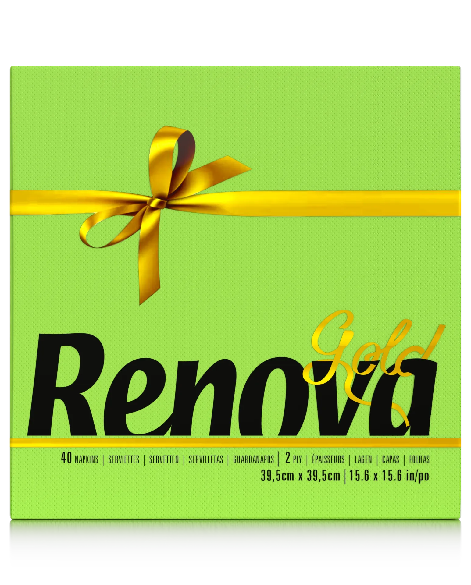 Servilletas GOLD VERDE - Pack de 40 unidades