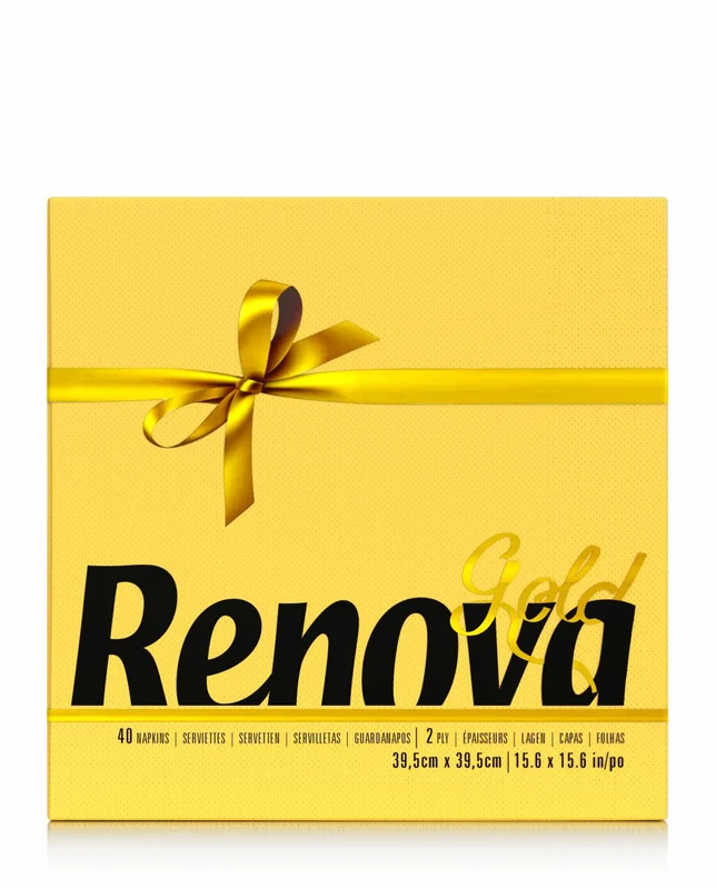 Servilletas GOLD AMARILLO - Pack de 40 unidades