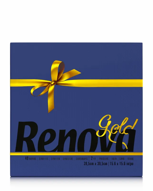 [200096693] Servilletas GOLD AZUL - Pack de 40 unidades