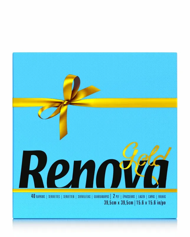 Servilletas GOLD CELESTE - Pack de 40 unidades