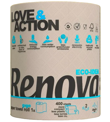 [200101341] Papel de Cocina LOVE & ACTION - Ecológico