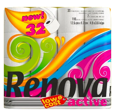 [200076023] Papel Higiénico Renova Active - Doble Capa - 32R