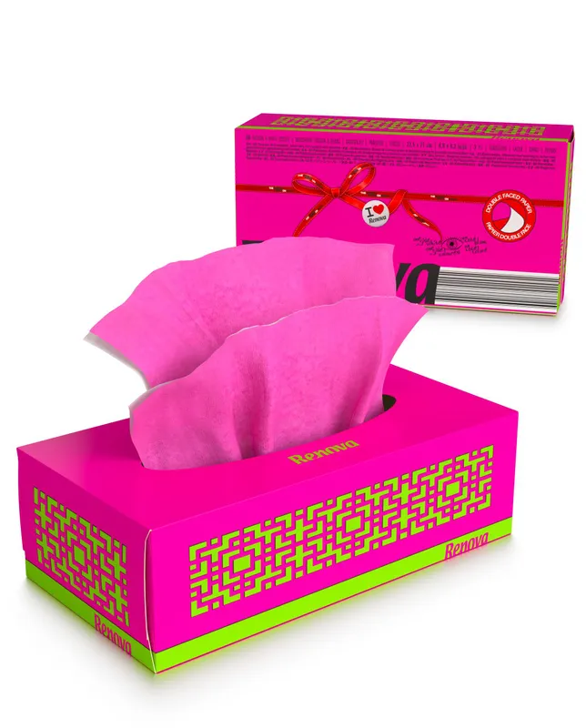 Pañuelos Faciales Red Label - 80 pañuelos - Fucsia