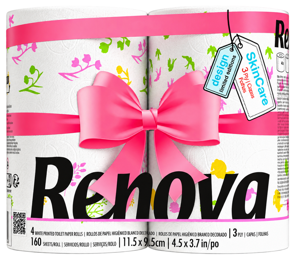 Papel Higiénico Design Edición Primavera - Triple capa - 4R
